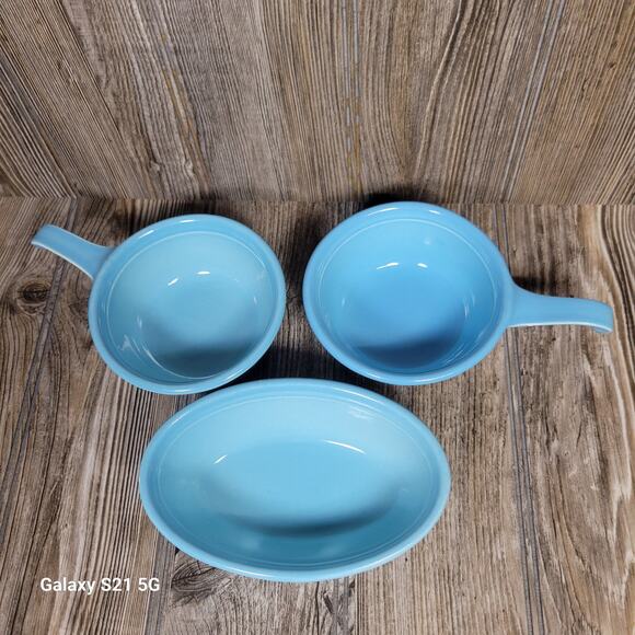 Vintage TST Turquoise Oven Serve Oval & French Casserole Dishes - Picture 2 of 9
